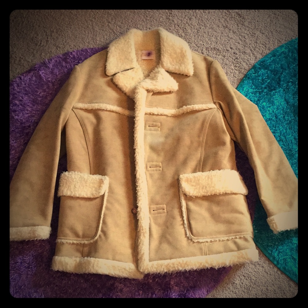 Men's Tan Shearling Jacket